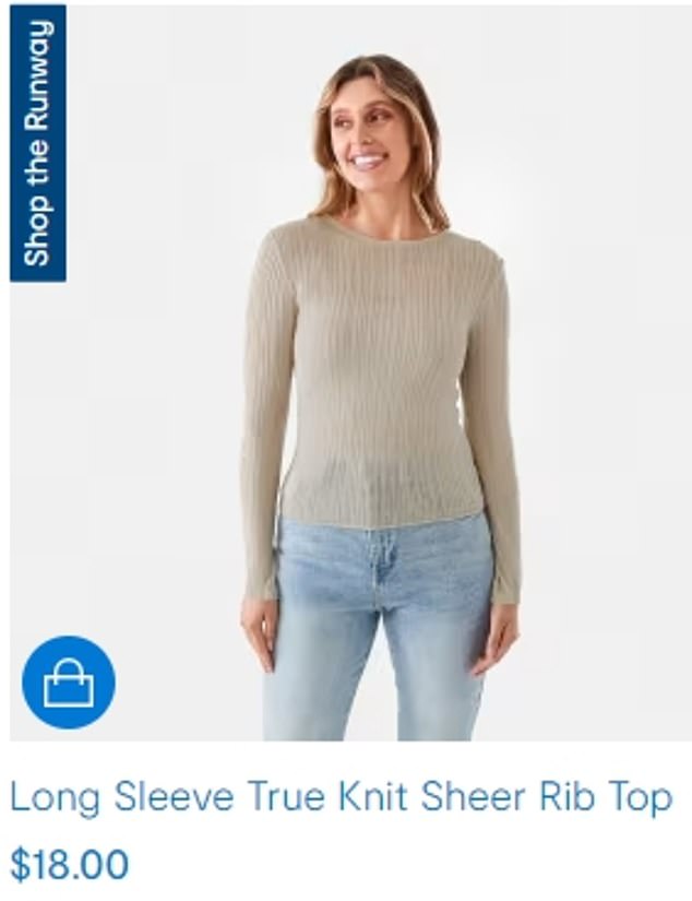 For just the price of a gold coin, fashionistas can don the underwear and then pair it with an $18 sheer top to copy the model's look for just $20 total