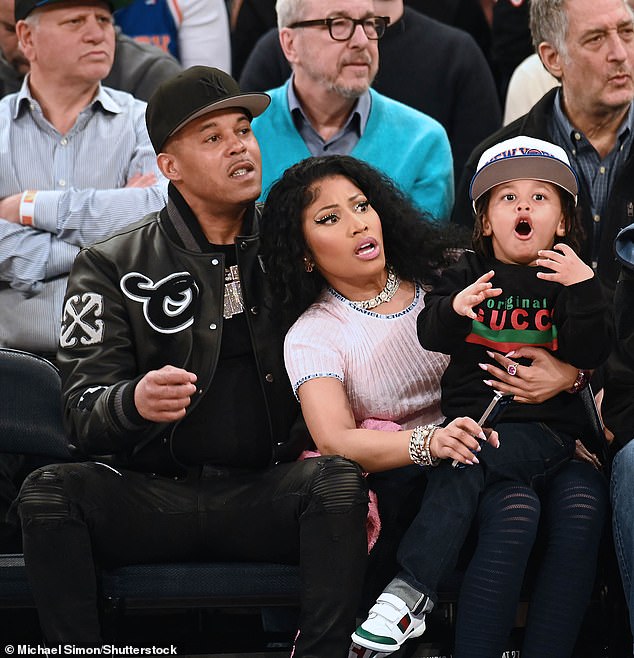 The family was very animated during the game against the Oklahoma City Thunder