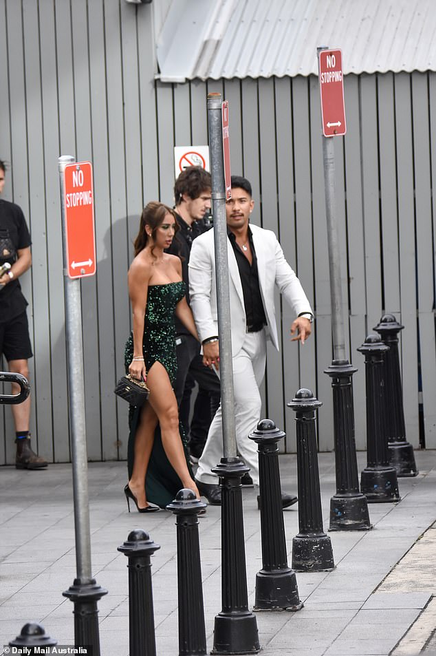 Jade stunned in a sparkling green dress and completed her look with black heels and clutch, while wearing her long dark hair up.