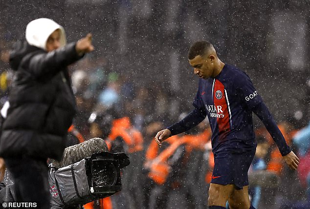 Mbappe was visibly frustrated when he was substituted during PSG's 2-0 win in Marseille