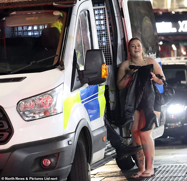 Some revelers in Newcastle decided to ditch their heels completely and opt for a more comfortable pair of slippers as they continued their weekend of celebration