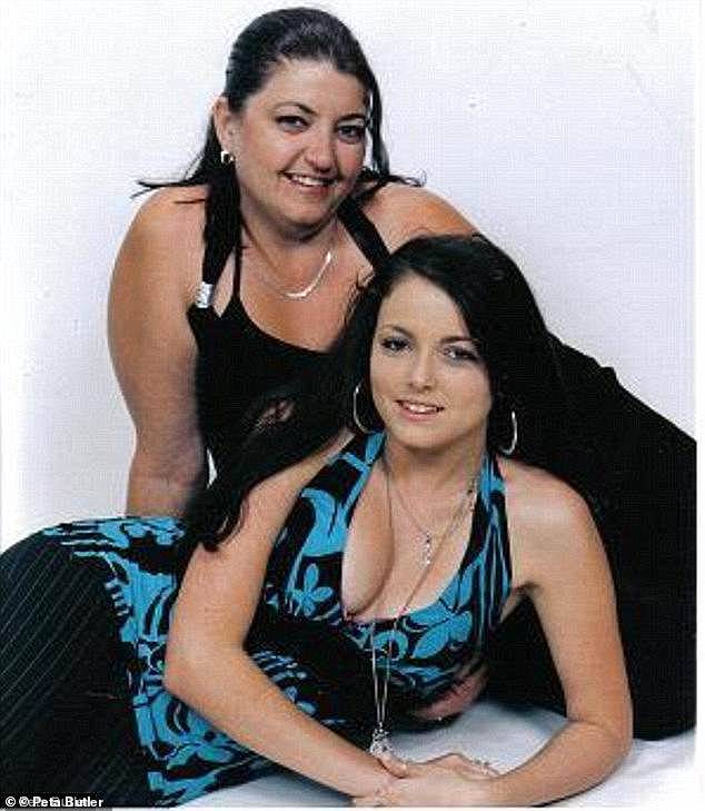 Peta (pictured with her mother as a teenager) says her mother never apologized for the assault