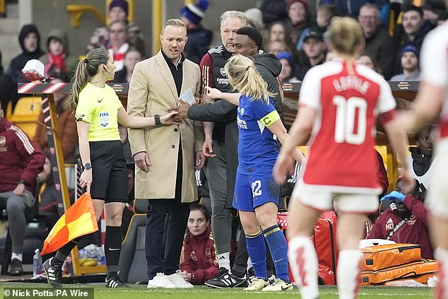 The Chelsea boss criticized Eidevall after a clash with Chelsea player Erin Cuthbert over match balls