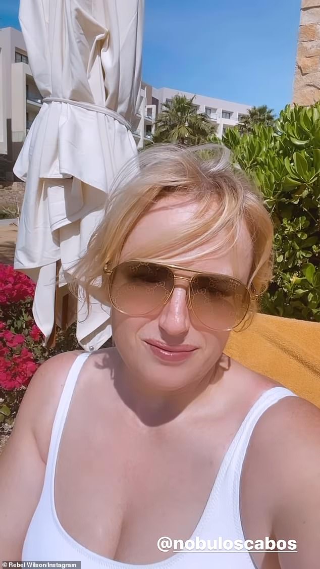 Wilson – who enjoyed a luxury holiday to Nobu Hotel Los Cabos this weekend – is happy with her current 6ft 2in frame as it is 'still curvy and firm' (pictured on Sunday)