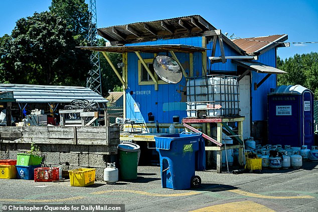 Similar buildings have been built in neighboring Oregon cities such as Portland, where the homeless population has soared in recent years