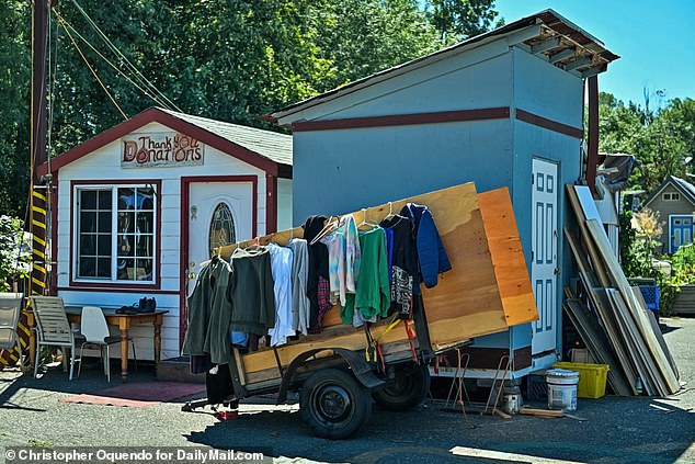 The pod structures are based on models of tiny houses, which have exploded in popularity in the US over the past decade