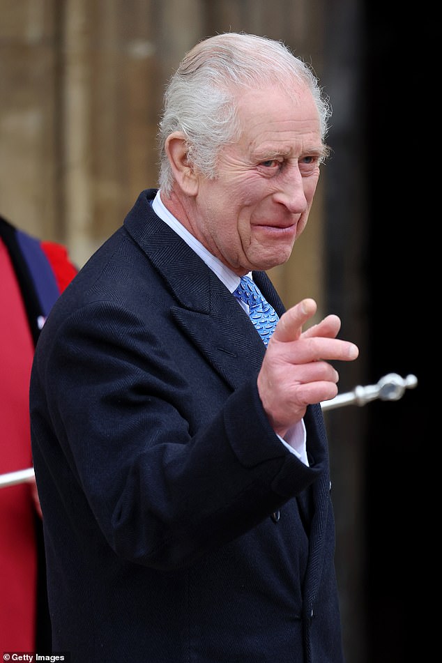 King Charles and Queen Camilla seen arriving for Easter service in Windsor yesterday, as the monarch makes a 'gentle' return to public life