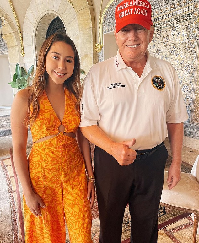 Ruby turned 21 this weekend.  She has been seen with former President Donald Trump