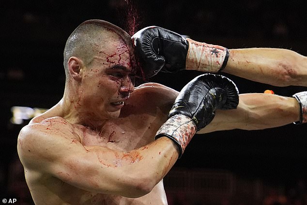 Australian ex-world champion Billy Dib said the fight should have been stopped due to the damage Tszyu suffered (pictured) - and if that had happened he would still have his WBO belt