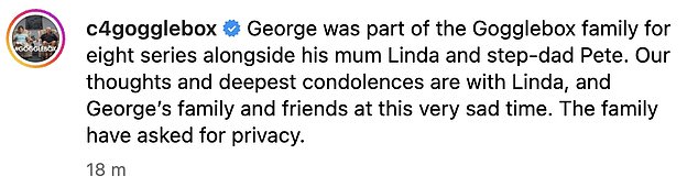 Tributes have poured in for the reality star, who also starred in Celebrity Big Brother, with Channel 4 saying in a statement on Tuesday that he was 'part of the family'