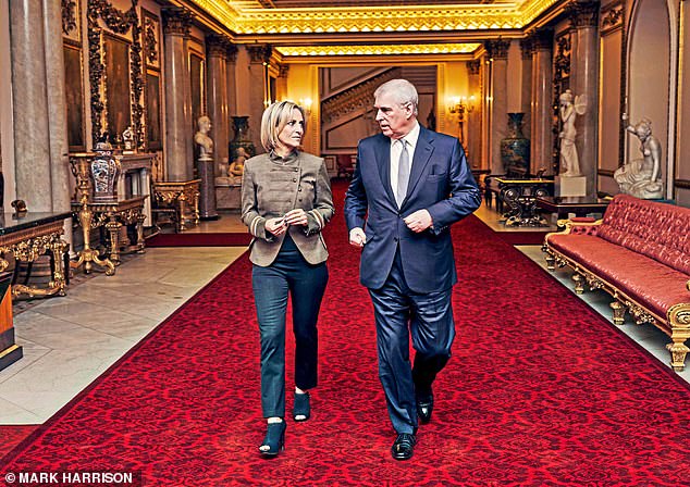 Mark Harrison took this photo of Prince Andrew and Emily Maitlis after filming for the Newsnight segment wrapped