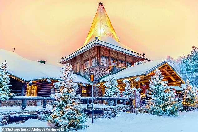Rovaniemi (pictured) is actually the 'official birthplace of Santa Claus', not the North Pole