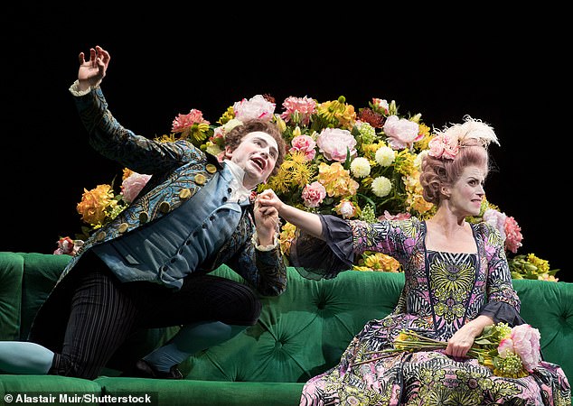The original play, written by Jean Racine, is about a love triangle between Titus, who will become the new emperor of Rome, his friend Antiochus, king of Commagene, and Bérénice, queen of Judea.  Pictured: An adaptation at the Royal Opera House in 2019