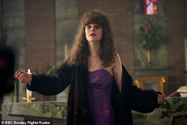 Michelle Dockery, 42, in her debut as Estella in BBC drama This Town