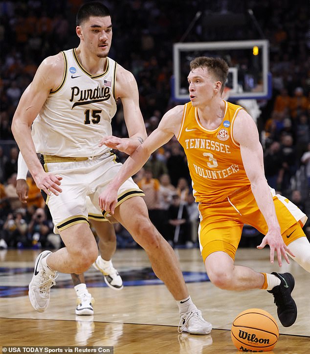 On Sunday, Edey scored 40 points in Purdue's 72-66 win over Tennessee in the Elite Eight round