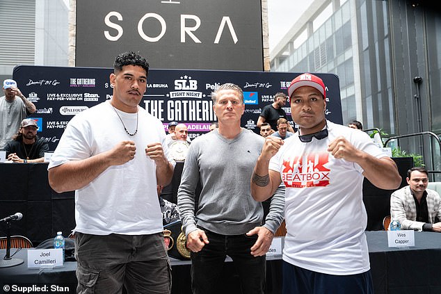 Leapai takes on New Zealand's Joe Ageli (pictured right) on The Gathering Fight Night card