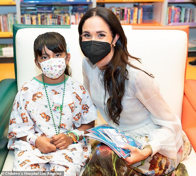 Meghan traveled 90 minutes from her home in Montecito to Los Angeles to meet and read to patients