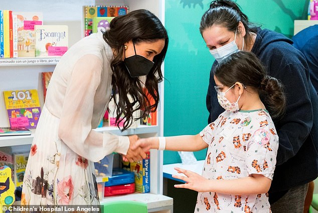 “Children laughed and sang as The Duchess became a character on every page as she read patients' favorite books such as Rosie the Riveter, Pete the Cat and I Saw a Cat,” read a statement about the solo visit