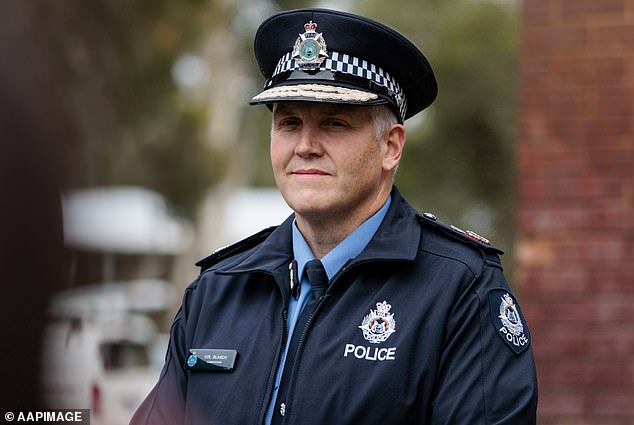 Police Commissioner Blanch (pictured) told morning radio on Wednesday that he was disappointed by his son's actions, but still loves him