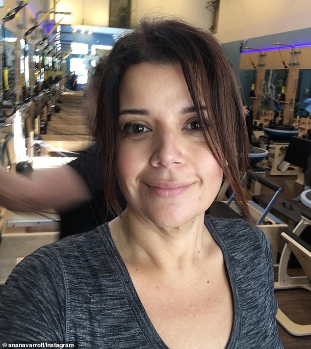 Ana, pictured here at the gym last year, previously told fans she had made a 'lifestyle change' when she decided to try to lose weight