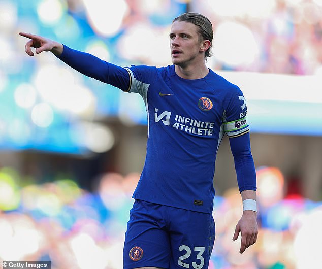Gallagher captained Chelsea in the 2-2 Premier League draw at Stamford Bridge on Saturday