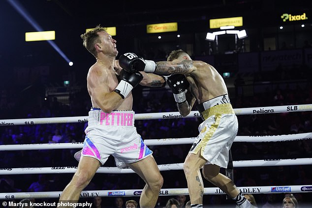 The former Brisbane Lions star won his professional boxing debut on Wednesday night