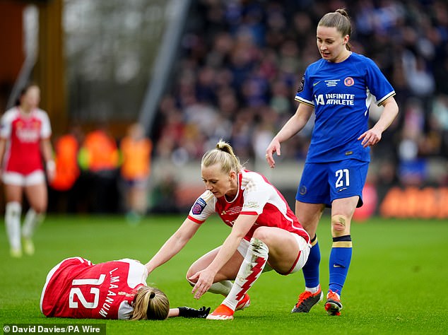 Maanum, 24, collapsed on the grass in the 95th minute of the League Cup final at Molineux on Easter Sunday