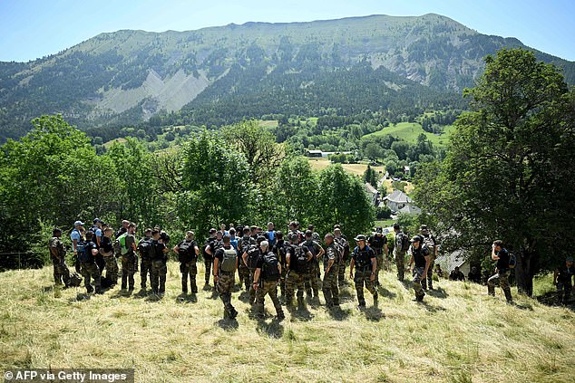 French gendarmes take part in the search for two-year-old Emile in July 2023