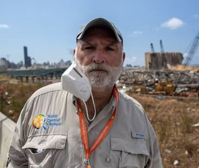 Celebrity chef José Andrés (pictured), the charity's founder, said: 'Today WCKitchen lost several of our sisters and brothers in an IDF airstrike in Gaza.  I am heartbroken and grieving for their families and friends and our entire WCK family.”