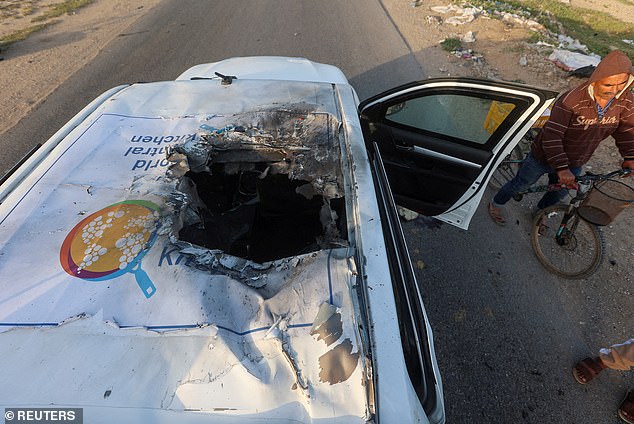 It is understood that an IDF unit attacked the three cars (one pictured) as they were previously part of a larger convoy traveling with an armed man.