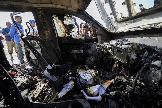 Prime Minister Anthony Albanese demanded on Tuesday that Israel take 'full responsibility' for the deaths (photo, in one of the attacked WCK cars)