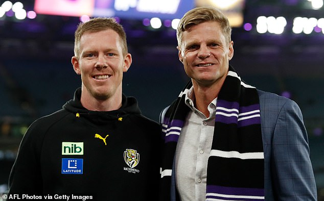 Jack Riewoldt's cousin Maddie died in 2015 aged just 26 from aplastic anemia, a rare bone marrow failure syndrome (he is pictured with another cousin, fellow AFL star Nick Riewoldt)