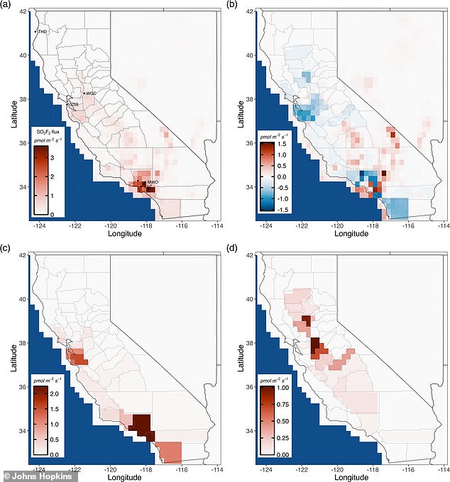 The analysis found that Los Angeles, Orange and San Diego counties are hotspots for the greenhouse gas;  Los Angeles turned out to be the biggest emitter