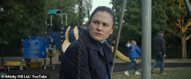 She plays a recovering alcoholic who reunites with her estranged father (played by Ray Winstone) after losing custody of her daughters, who go to live with her ex-husband and his current partner;  still from the trailer of A Bit Of Light