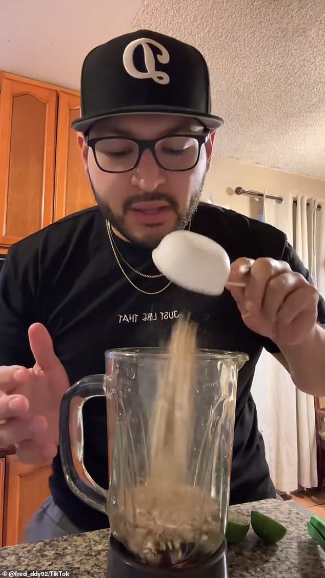 Fred_ddy92 shares his daily progress while making OAT zempic on his TikTok