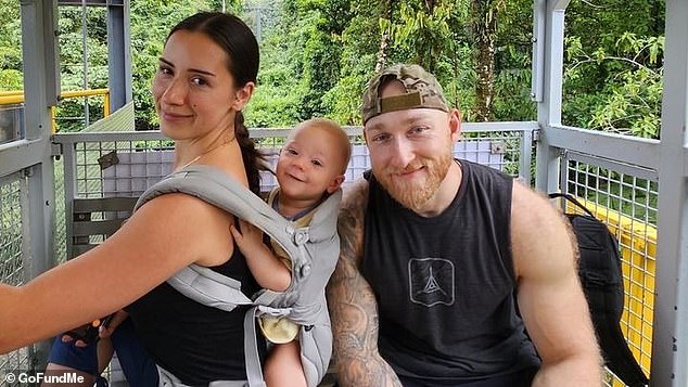 American-Canadian citizen, 33-year-old Jacob Flickinger (pictured with his family), was among those killed in the strike.