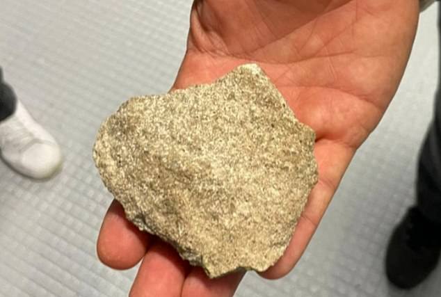 The stone that was thrown from the stands at the Olivera appears to have been found