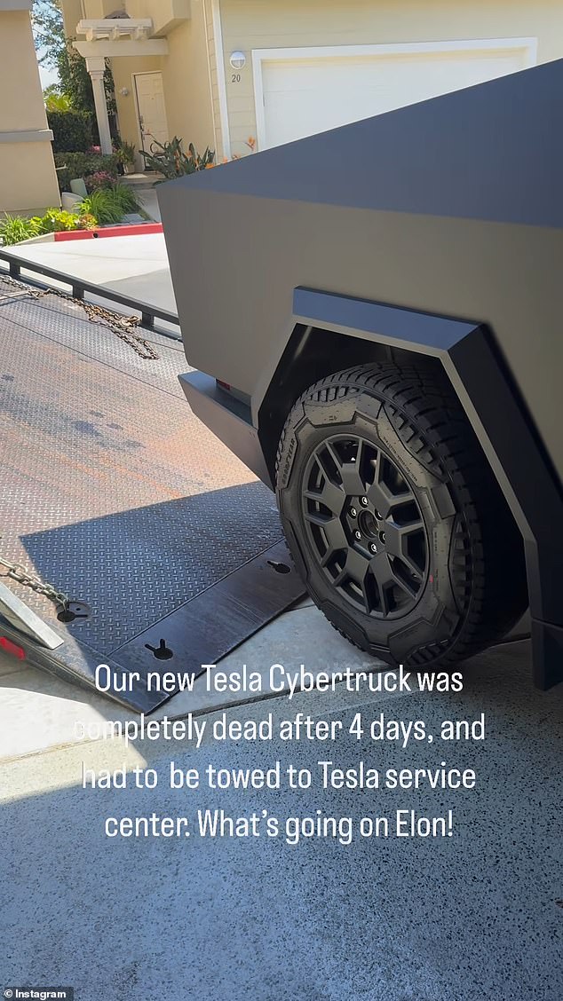 Cybertruck owner Nazila, who works with Orange County interior design firm Black Orchid Interiors, was met with some skeptical diehard Tesla fans in her comments, who accused her of not charging the electric car.  But the problems went beyond a simple mistake