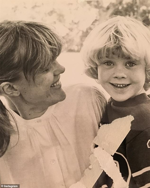 The actress, pictured here as a child with her mother, said her parents never left her 