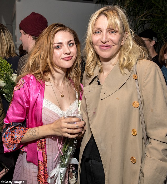 Mother and daughter: Frances (pictured with her mother in 2018) was just four months shy of her second birthday when her father died