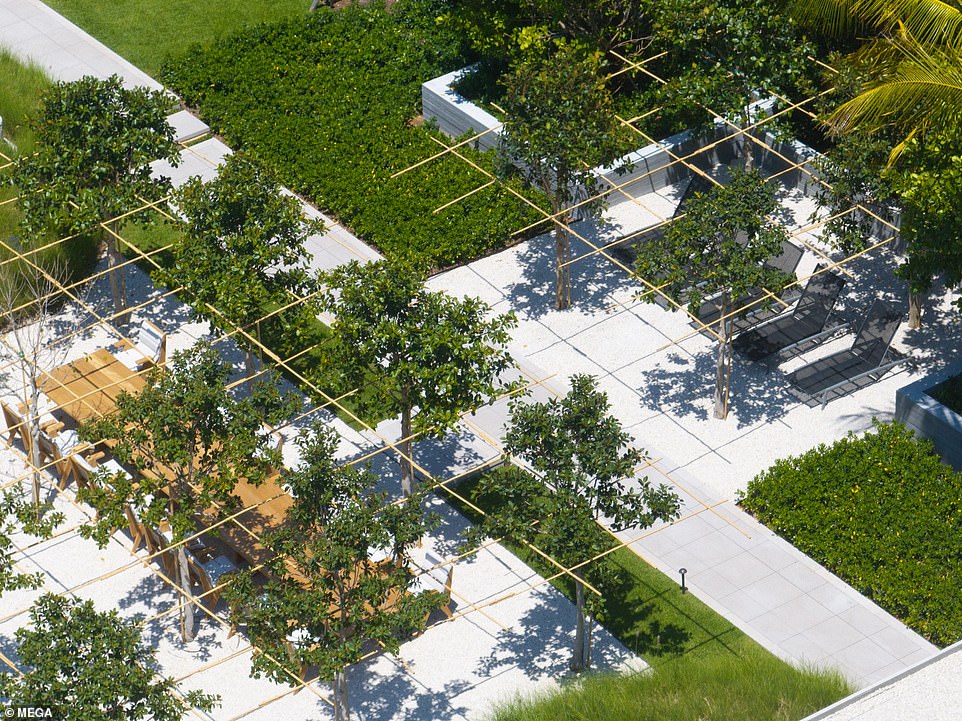 There are also trees and other plants on Brady's nearly completed site in what is known as Miami's 