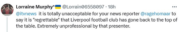 1712356614 662 Fuming Liverpool fans label ITV news reader as unprofessional after