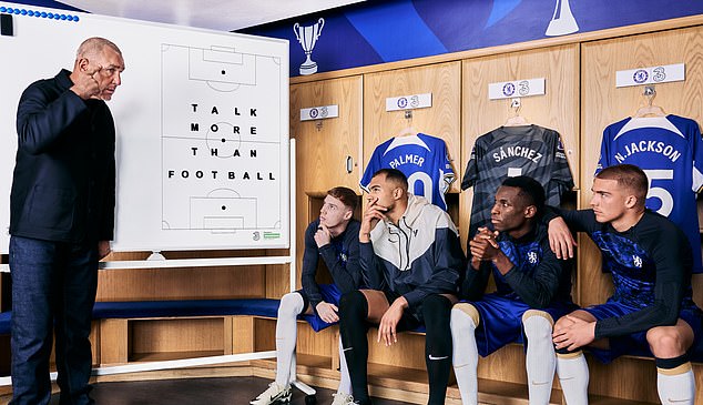 Jones offered advice to four Chelsea players as part of a campaign with the Samaritans