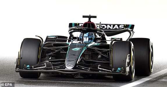 epa11261768 Mercedes driver George Russell of Great Britain in action during the third practice session of the Formula 1 Grand Prix of Japan at the Suzuka International Racing Course in Suzuka, Japan, April 6, 2024. The 2024 Formula 1 Grand Prix of Japan will be held on April 7.  EPA/FRANCE ROBICHON