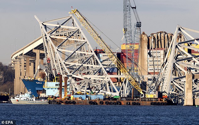 The wreck of the Francis Scott Key Bridge