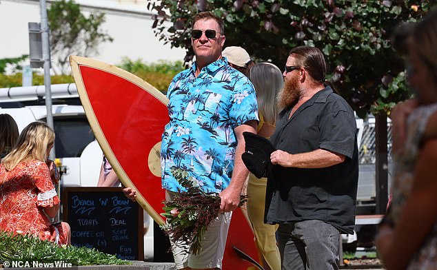 Hundreds of people were at the Greenmount Surf Club Saturday morning to celebrate Ed Fanning, who died from an infected cut