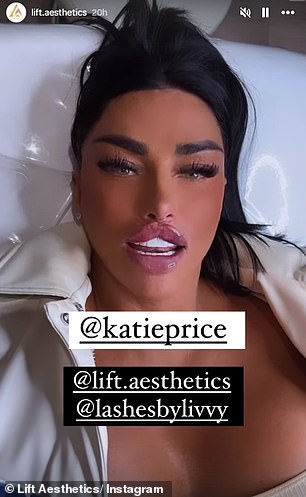 Last month, Katie revealed she'd had her third round of lip fillers in just a few weeks