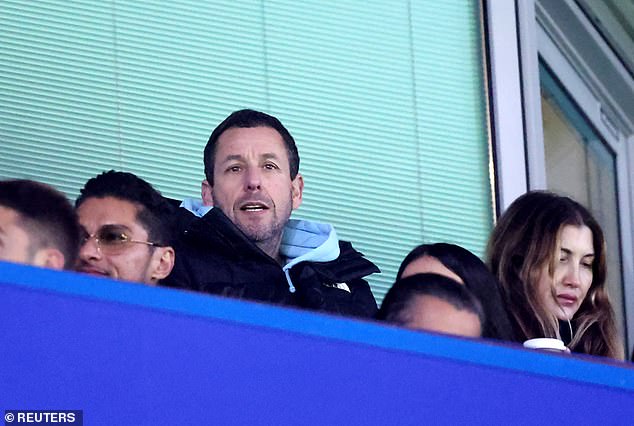 Basketball isn't the only sport Adam is a fan of, having also been spotted at Stamford Bridge last month cheering on Chelsea against Newcastle (along with his wife Jackie)