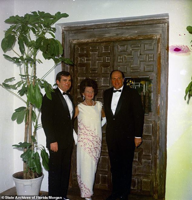 Dr.  Roger Currie with Rose Kennedy and Richard Clasby at the Everglades Club