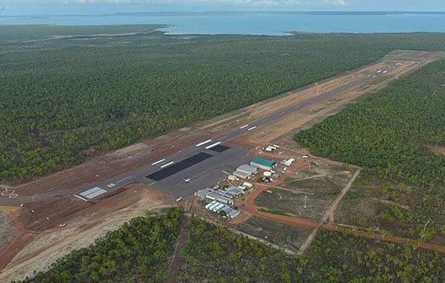 A charter plane reportedly flew from Mungalalu Truscott Airbase (pictured) to Perth on Saturday, likely carrying some or all of the asylum seekers.